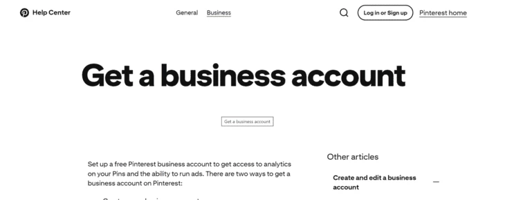 Business account