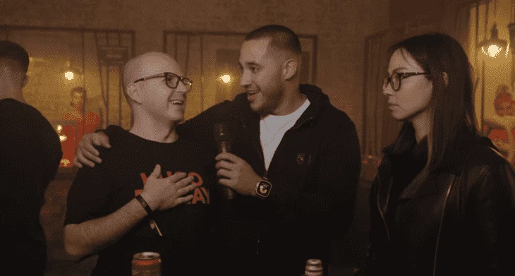 Слева направо: SEO LGaming Александр Собко, организатор движухи Мурат Хорошкин и топ Галя SEOшница