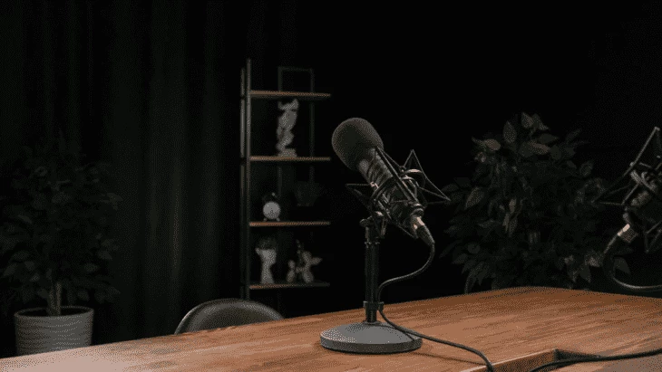 The podcast studio