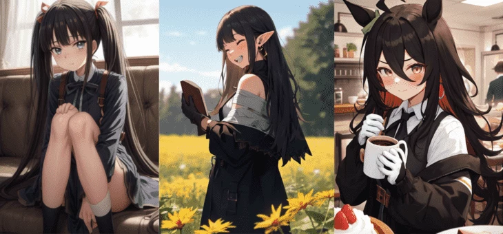 Examples of pictures generated by PixAI