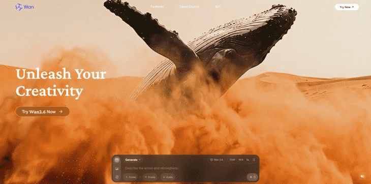 Главная страница нейросети Wan.video