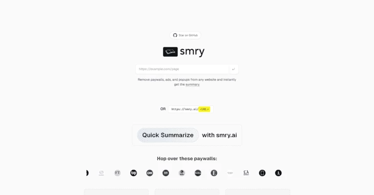 Главная страница нейронки Smry.ai