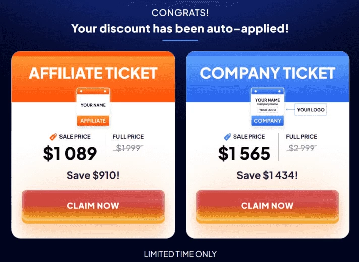 Tickets with the discount