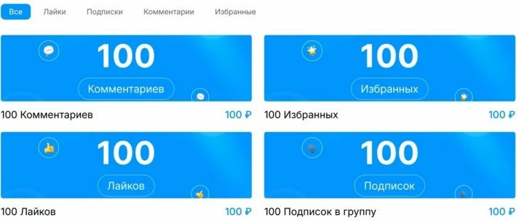 Стоимость различных услуг