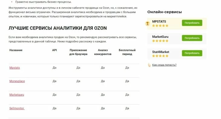 Пример рекламы с партнерскими материалами