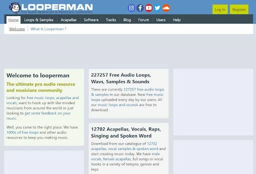 Looperman - удобный сервис для скачивания музыки без авторских прав
