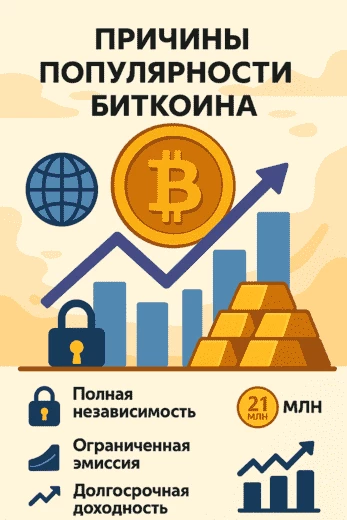 Причины популярности биткоина