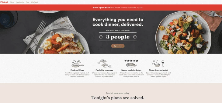 Plated home page