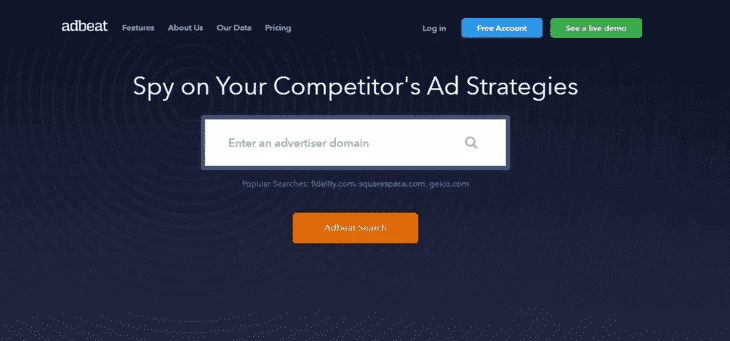 Adbeat main page
