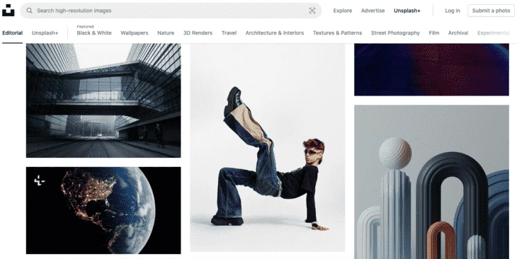 Image examples from Unsplash