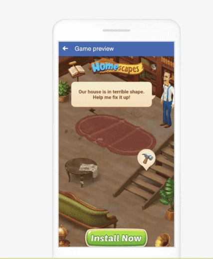 Playable ads (source: Facebook)