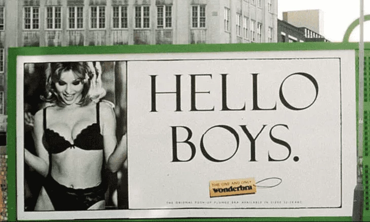 “Hello Boys” billboard promoting Wonderbra
