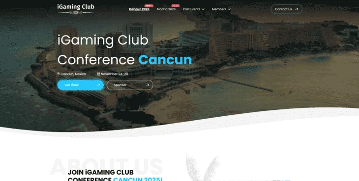 Главная страница конференции iGaming Club Conference Cancun