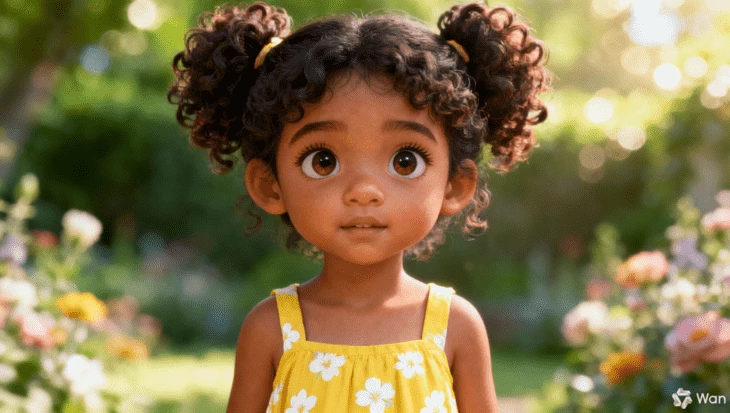 Пример сгенерированного изображения в 3D в Wan.video