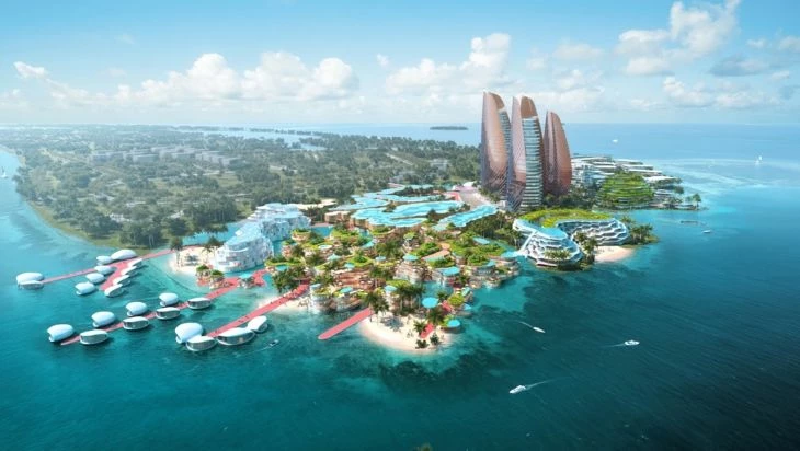 3D-модель криптогорода на Мальдивах 