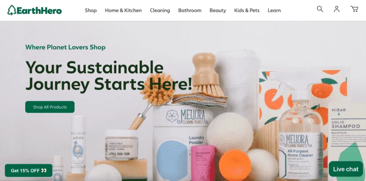 EarthHero homepage