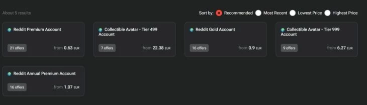 Стоимость стартует от €1 