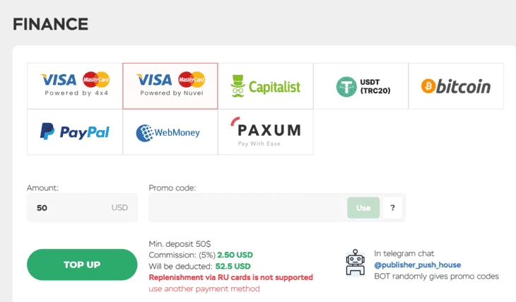 Payment methods