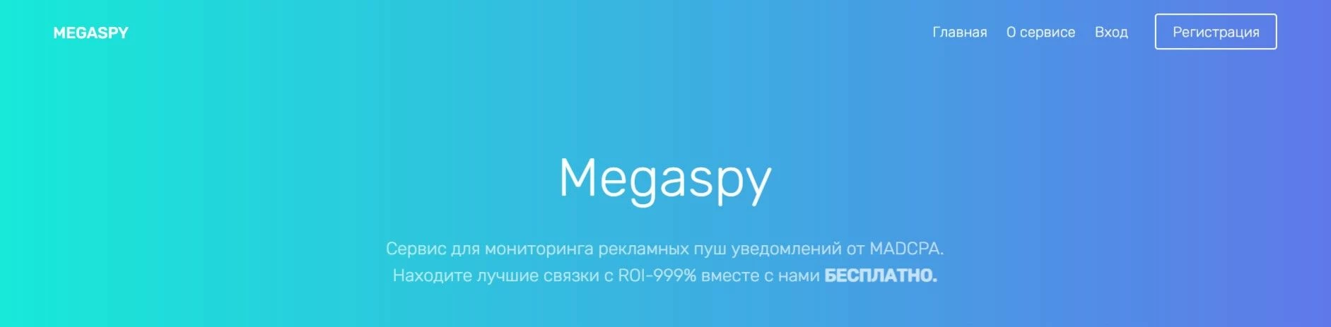 Главная страница Megaspy