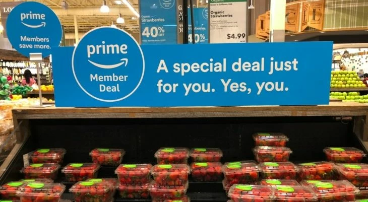 Example of an exclusive deal for Amazon Prime members at Whole Foods