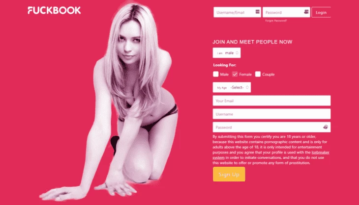 Дейтинг-оффер Fuckbook 2.0