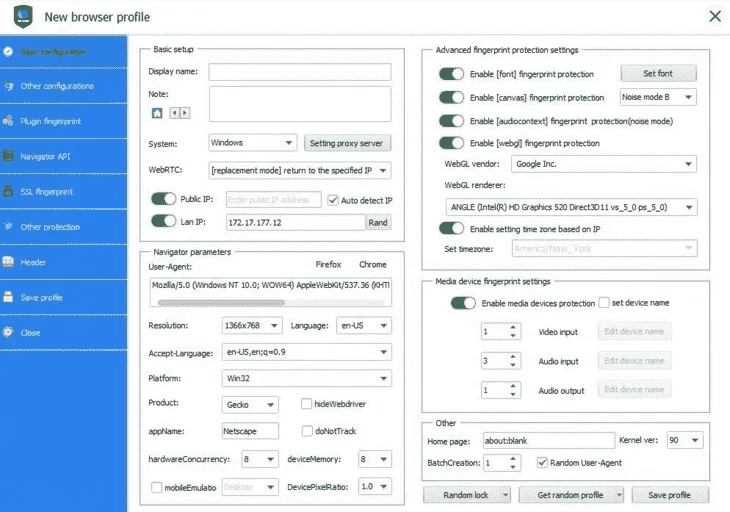VMLogin Interface