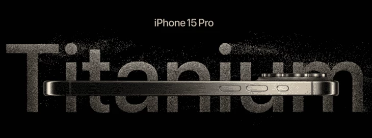 iPhone banner emphasises exclusivity of aerospace-grade titanium design 