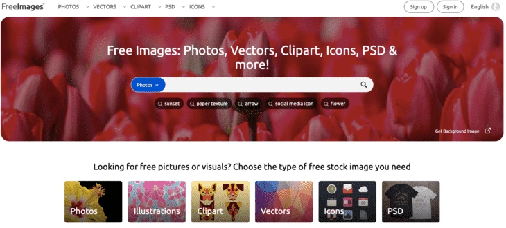 Free Images home page