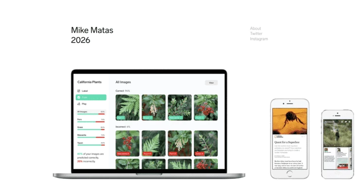 Mike Matas’ portfolio website 