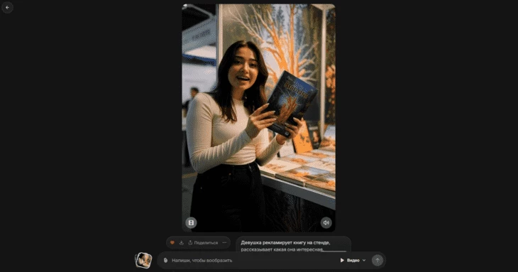 Пример видео, сгенерированного в нейросети Grok