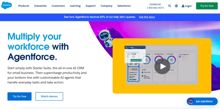 Salesforce homepage