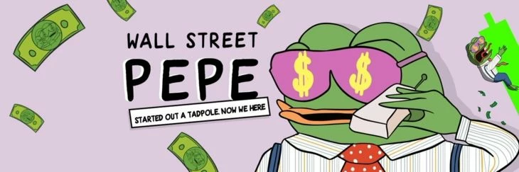 Обложка официальной страницы проекта Wall Street Pepe в сети Х 