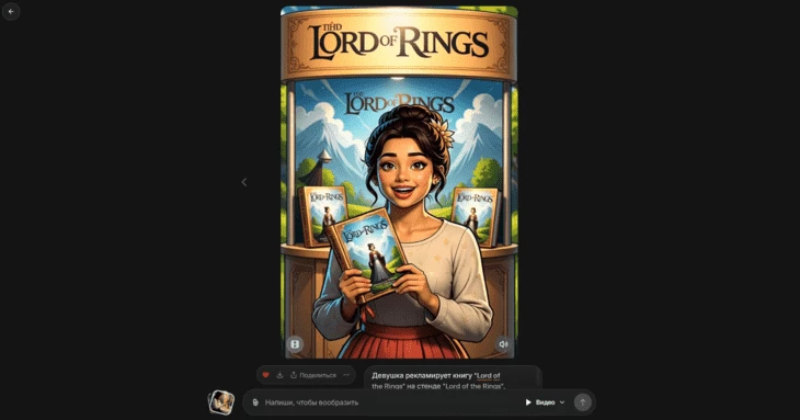 Пример видео, сгенерированного в нейросети Grok