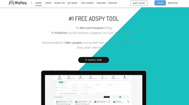 BigSpy main page