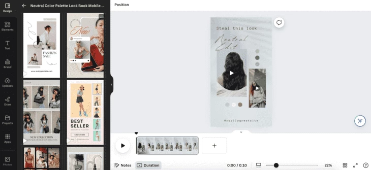Examples of templates with required dimensions and aspect ratio for Instagram Reels