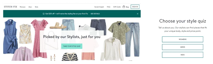 Style quiz by Stitch Fix
