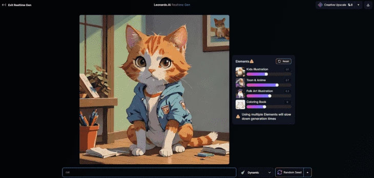 Раздел RealTime Generation для генерации изображений в реальном времени