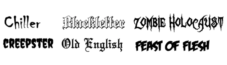 Halloween fonts