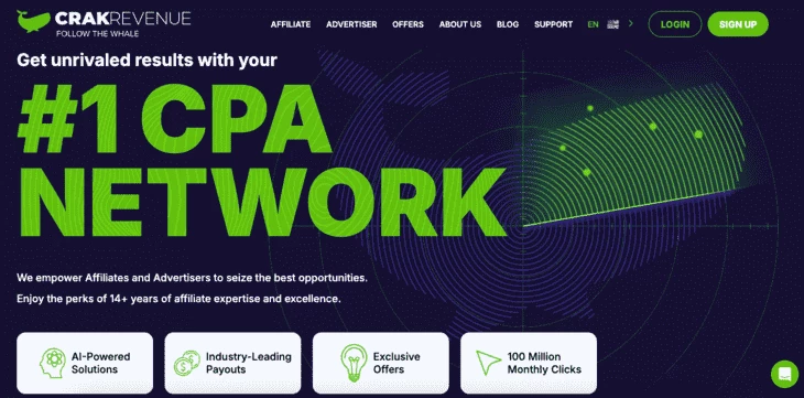 CrakRevenue homepage