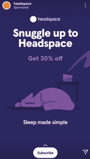 Headspace Instagram ad