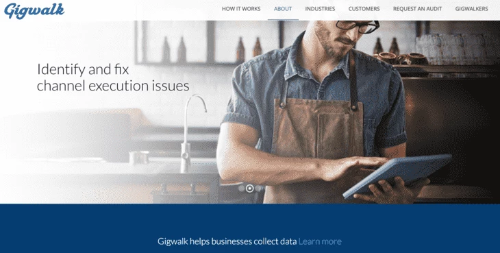 Gigwalk homepage