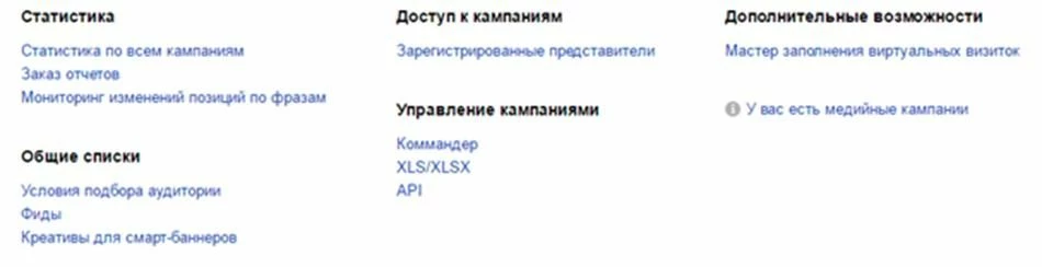 Общие списки Яндекса