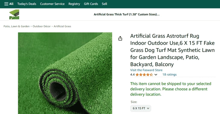 We have AstroTurf at home (on Amazon, to be exact)