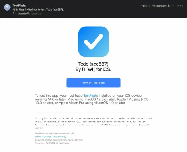 Инвайт на тест приложения