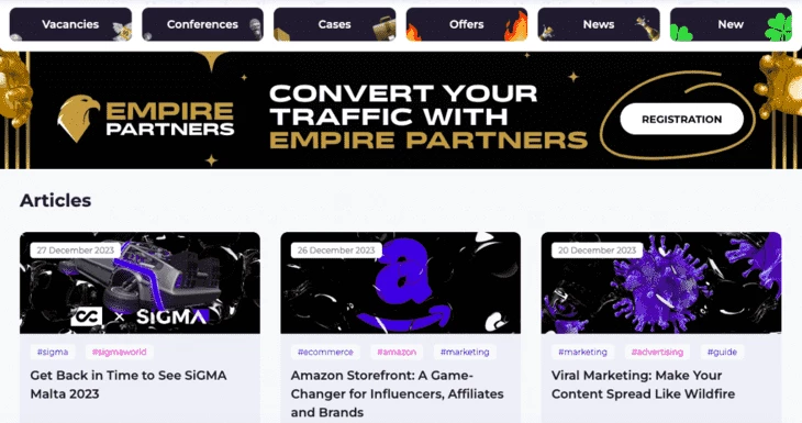 Empire Partners advertising banner