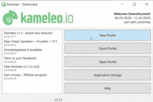 Kameleo Account