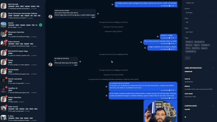 Диалог с AI чат-ботом