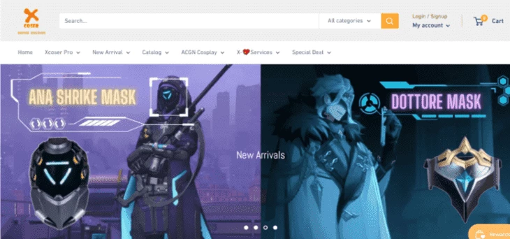 Скриншот сайта Xcoser
