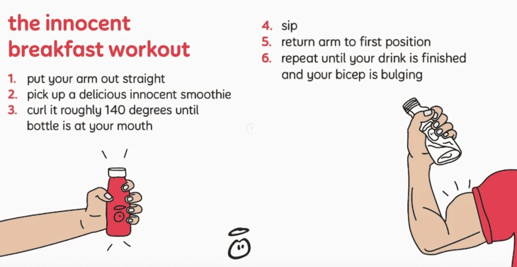 Recommendation / joke posts from smoothie brand Innocent
