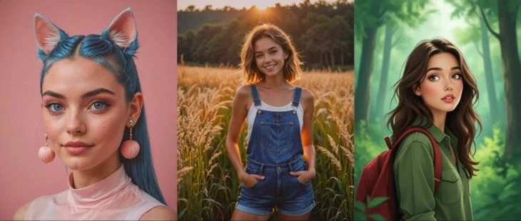 Пример сгенерированных изображений в StarryAI